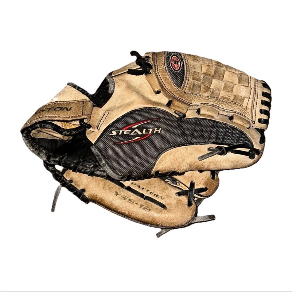 Easton Stealth 12" Baseball Glove Tan/Black YSS-12 Steer Hide USA RHT